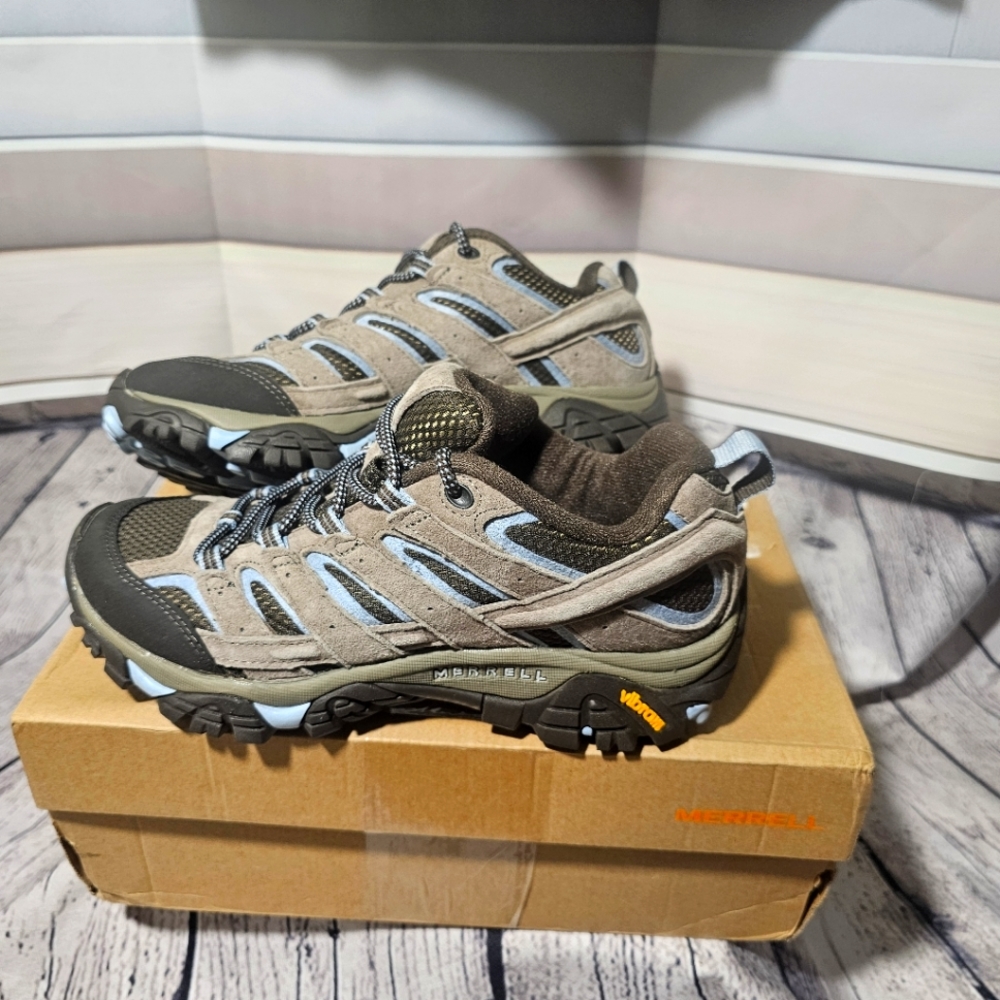 Merrell Hiking Shoes Womens 9 Moab 2 Vent Smoke Grey Vibram Bottoms J06014